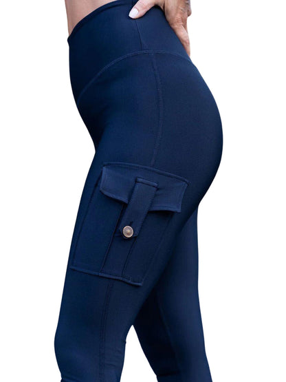 1141 Leggings mit Taschen in Navy Blau