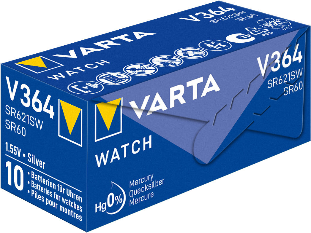 VARTA Knopfzelle V364 364101111 SR621SW, SR60