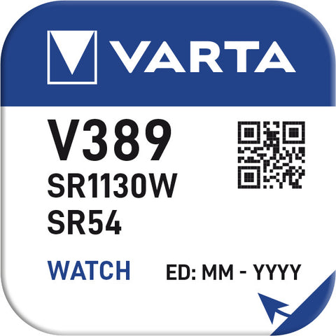 VARTA Knopfzelle V389 389101111 SR1130W, SR54