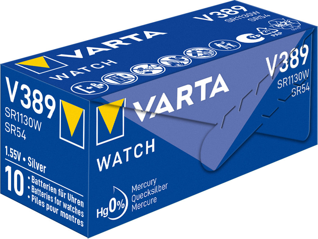 VARTA Knopfzelle V389 389101111 SR1130W, SR54