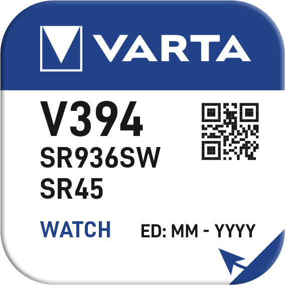 VARTA Knopfzelle V394 394101111 SR936SW, SR45