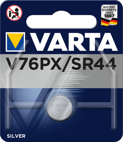 VARTA Knopfzelle 4075101401 V76PX/SR44, 1 Stück