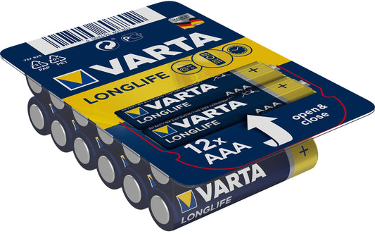 VARTA Longlife 4103301112 AAA/LR03, 12 Stück