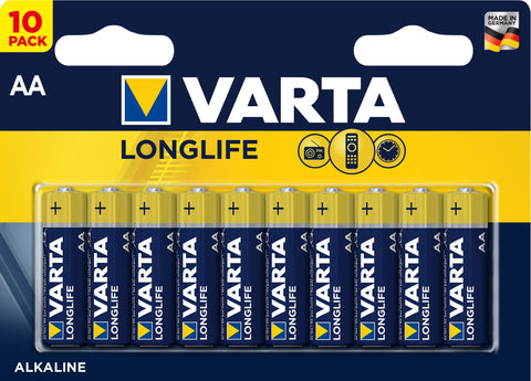 VARTA Batterie 4106101461 Longlife, AA/LR06, 10 Stück