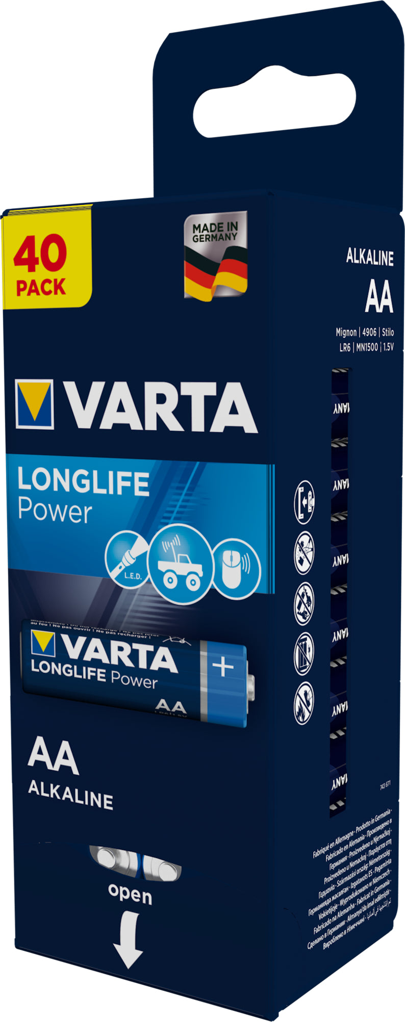 VARTA Batterie Longlife Power 4906121194 LR06/AA 40er-Blister