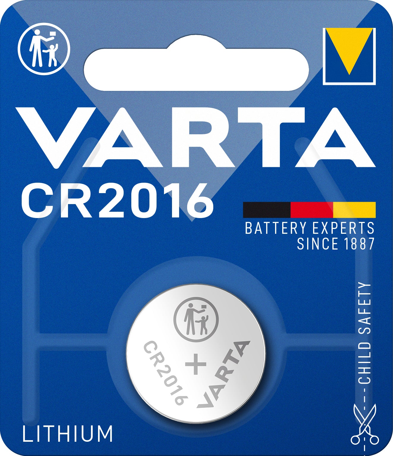 VARTA Knopfzelle Lith. CR2016,3V 6016101401 90 mAh 1 Stück