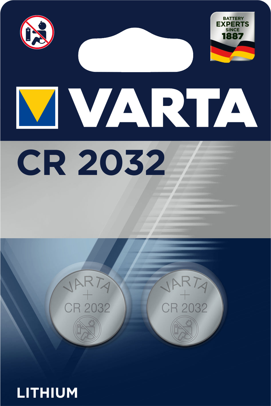 VARTA Knopfzelle 6032101402 CR2032, 2 Stück