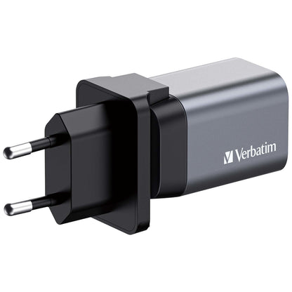 VERBATIM Charger 35W GaN grey 32200 1xUSB-C 1xUSB-A +Adapter UK/US