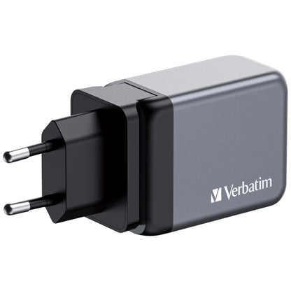 VERBATIM Charger 65W GaN grey 32201 2xUSB-C 1xUSB-A +Adapter UK/US