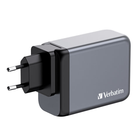 VERBATIM Charger 200W GaN grey 32204 3xUSB-C 1xUSB-A +Adapter UK/US