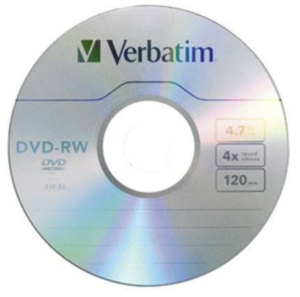 VERBATIM DVD-RW Jewel 4.7GB 43285 1-4x 5 Pcs