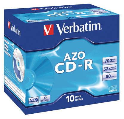 VERBATIM CD-R Jewel 80MIN/700MB 43327 52x crystal 10 Pcs