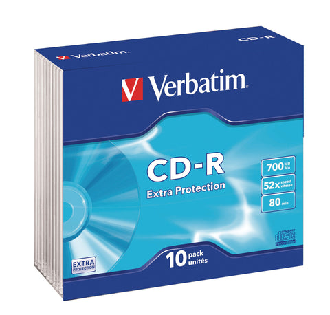 VERBATIM CD-R Wrap 80MIN/700MB 43415 52x 10 Pcs