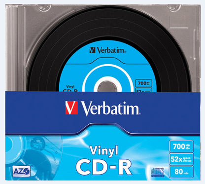 VERBATIM CD-R Slim 80MIN/700MB 43426 52x Vinyl 10 Pcs