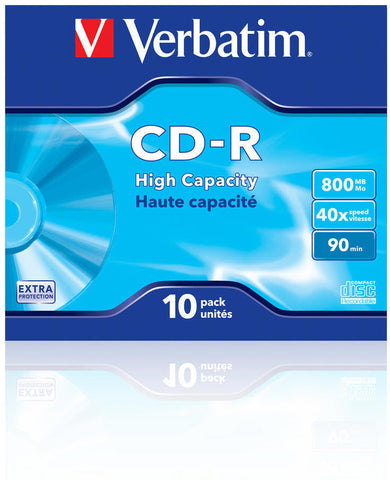 VERBATIM CD-R Jewel 90MIN/800MB 43428 48x 10 Pcs