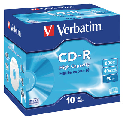 VERBATIM CD-R Jewel 90MIN/800MB 43428 48x 10 Pcs