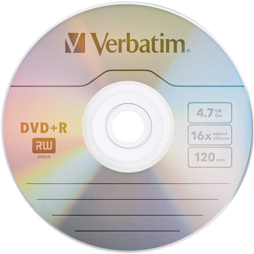 VERBATIM DVD+R Spindle 4.7GB 43512 1-16x print wide 50 Pcs