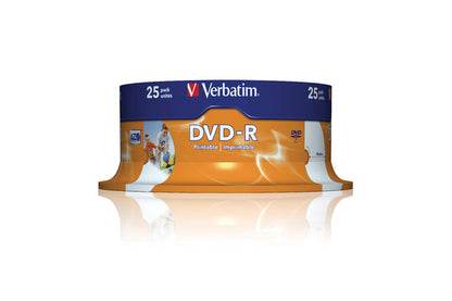 VERBATIM DVD-R Spindle 4.7GB 43538 1-16x fullprint 25 Pcs