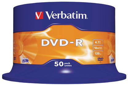 VERBATIM DVD-R Spindle 4.7GB 43548 1-16x 50 Pcs