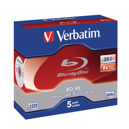 VERBATIM BD-RE Jewel 25GB 43615 1-2x 5 Pcs