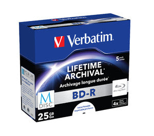 VERBATIM BD-R Jewel 25GB 43823 M-Disc IJ print. 5 Pcs