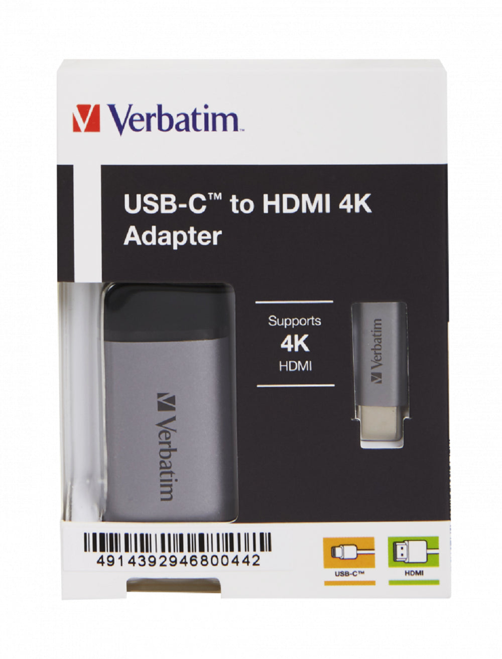 VERBATIM USB-C to HDMI 4K Adapter 49143 USB 3.1 / HDMI 10cm CABLE