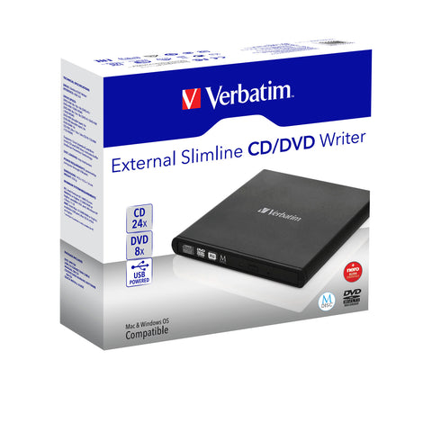 VERBATIM External Slimline 98938 CD/DVD ReWriter USB 2.0