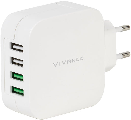 VIVANCO USB Ladegerät mit Smart-IC 37564 4 ports