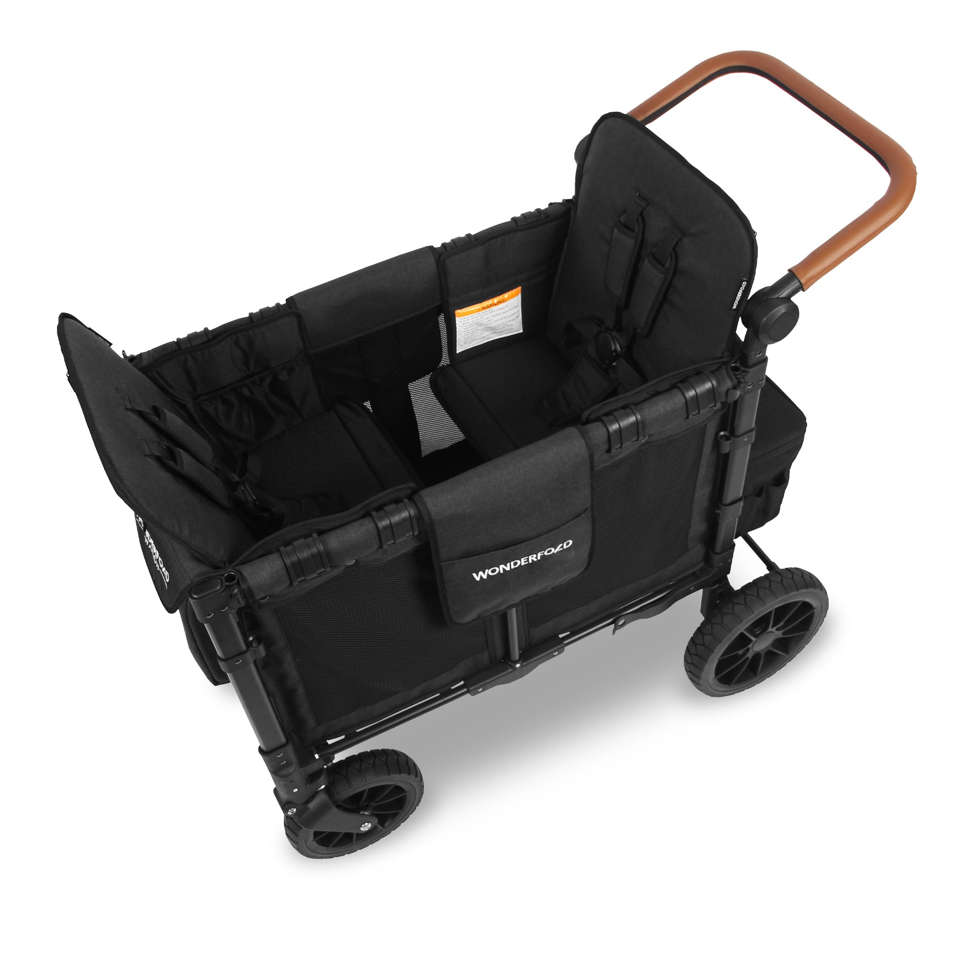 Wonderfold | Kinderwagen | Luxe double Stroller Wagon | Volcano Black