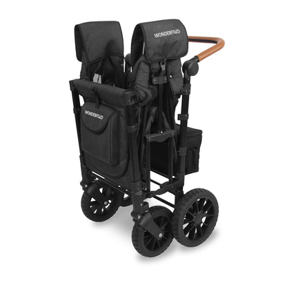 Wonderfold | Kinderwagen | Luxe double Stroller Wagon | Volcano Black
