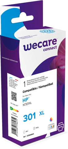 WECARE Tinte 301XL rebuilt color CH564EEWE zu HP DeskJet 2050 18ml