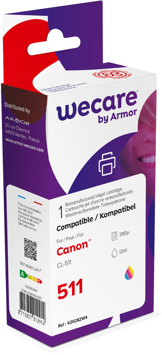 WECARE Tinte rebuilt color CL-511WE zu Canon PIXMA MP 240 12ml