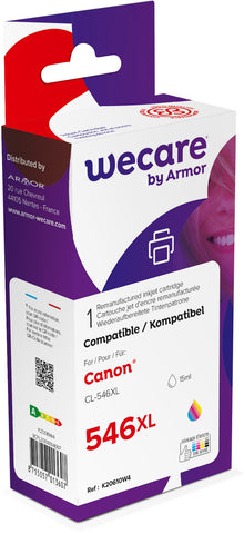 WECARE Tinte XL rebuilt color CL-546XLWE zu Canon PIXMA MG 2450 15ml