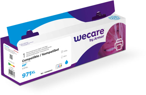 WECARE Tinte 971XL rebuilt cyan CN626AEWE zu HP OJ Pro X451 106ml