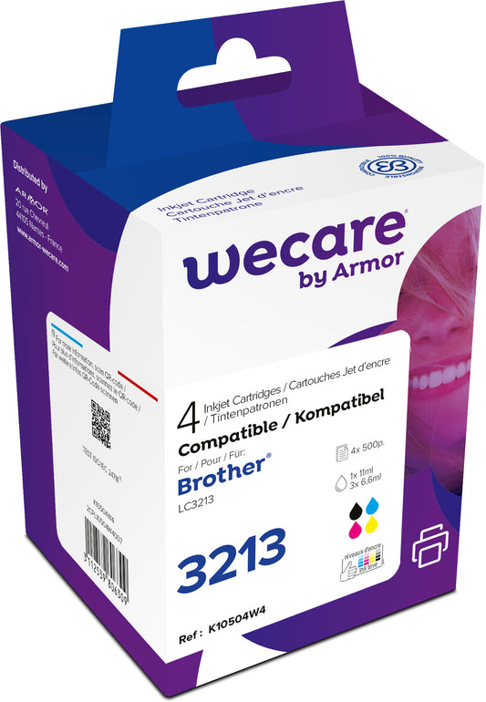 WECARE Multipack rebuilt CMYBK LC-3213V WE z.Brother DCP-J774 11/3x6.6ml