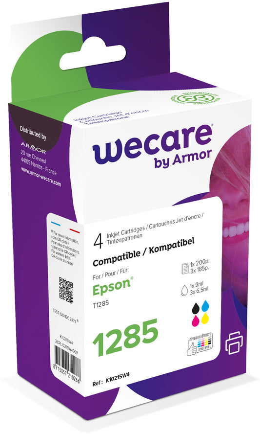 WECARE Multipack rebuilt CMYBK T128540WE z.Epson Stylus S22 9/3x6.5ml