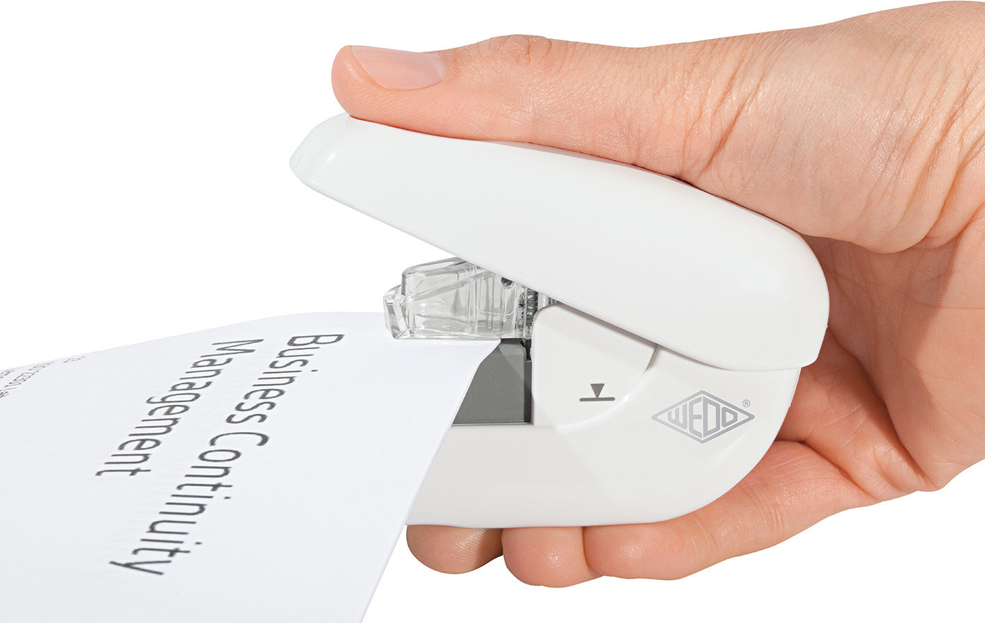 WEDO Klammerloser Hefter MINI 1272000 weiss 5 Blatt