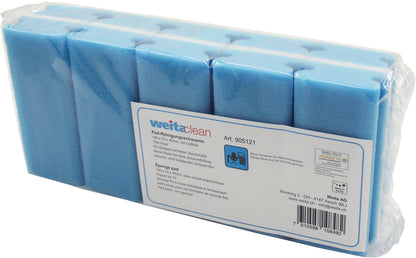 WEITACLEAN Padschwamm 150x70x43mm 5028024 blau, kratzfrei 10 Stück