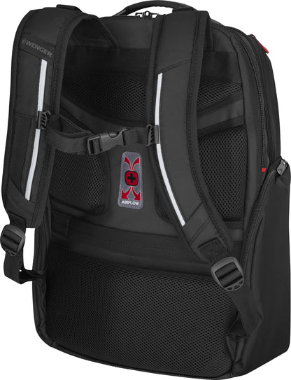 WENGER Laptop Backpack Meteor Black 653188 17 inch with Tablet Pocket