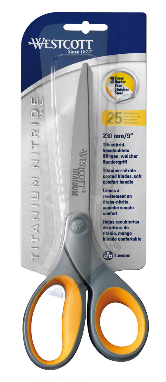 WESTCOTT Schere Softgrip Titan 23cm E-30493 00 grau/gelb