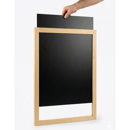 Wandkreidetafel magnetisch 30 × 38 cm, Holzrahmen Natur – B-Ware / Abverkauf