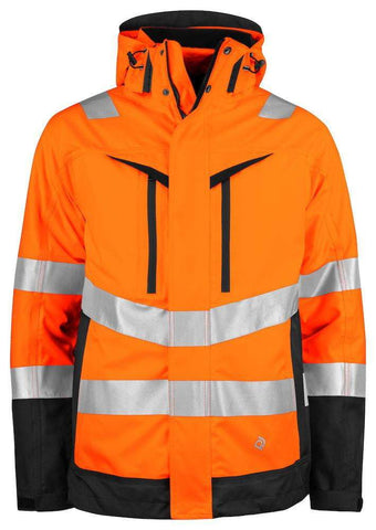 Projob Herren Wind- und Wasserdichter Parka 3-in-1 EN ISO 20471 Klasse 3/2 - 646417