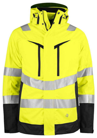 Projob Herren Wind- und Wasserdichter Parka 3-in-1 EN ISO 20471 Klasse 3/2 - 646417