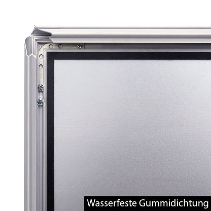 Kundenstopper Alu Classic Wasserfest, DIN A1, Silber, Outdoor