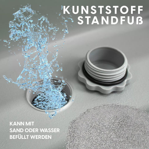 Kundenstopper Alu Classic mit Wassertank, Silber, Outdoor