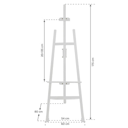 Holz Staffelei Classic, Weiss, 175cm
