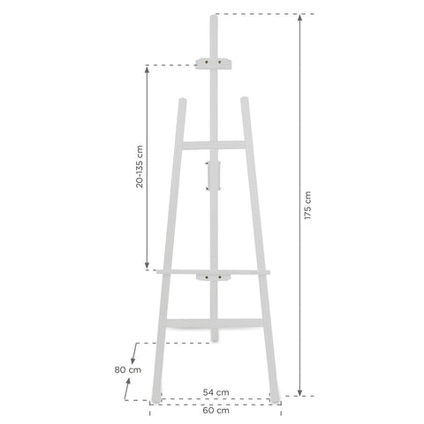 Holz Staffelei Classic, Weiss, 175cm