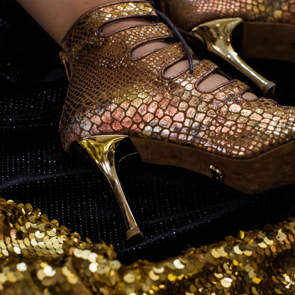 Magnet Tempt Tanzschuhe in Bronze Leder