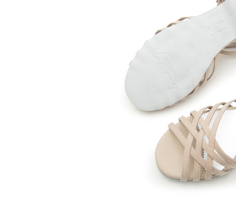 Joy Tanzschuhe in Beige Microfaser