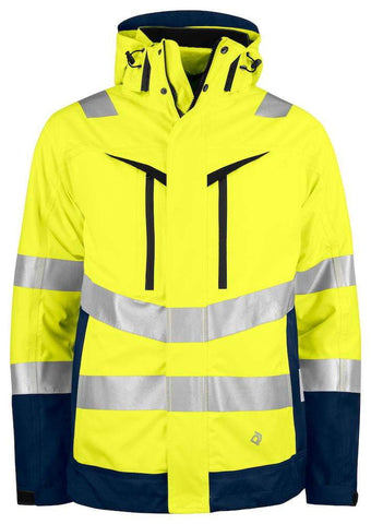Projob Herren Wind- und Wasserdichter Parka 3-in-1 EN ISO 20471 Klasse 3/2 - 646417